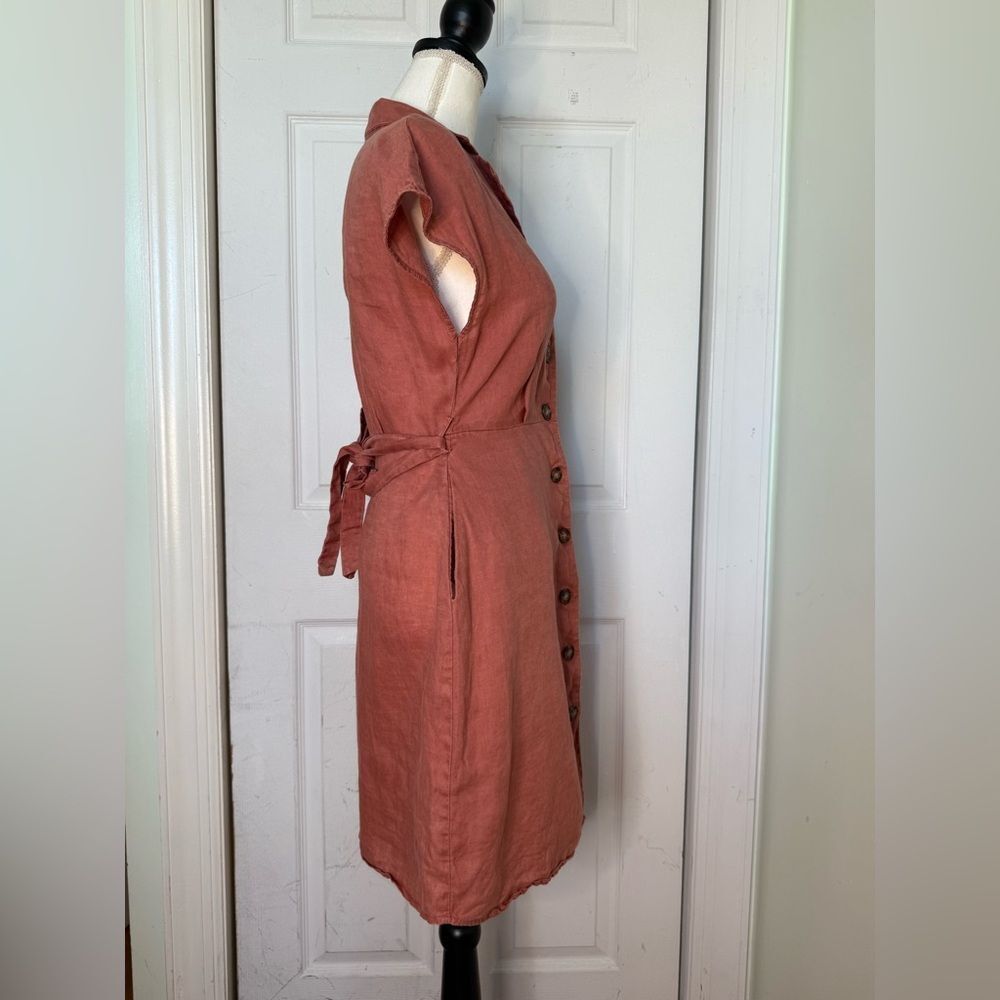 100 % Linen Summer Dress W/ Pockets! - Picture 5 of 9